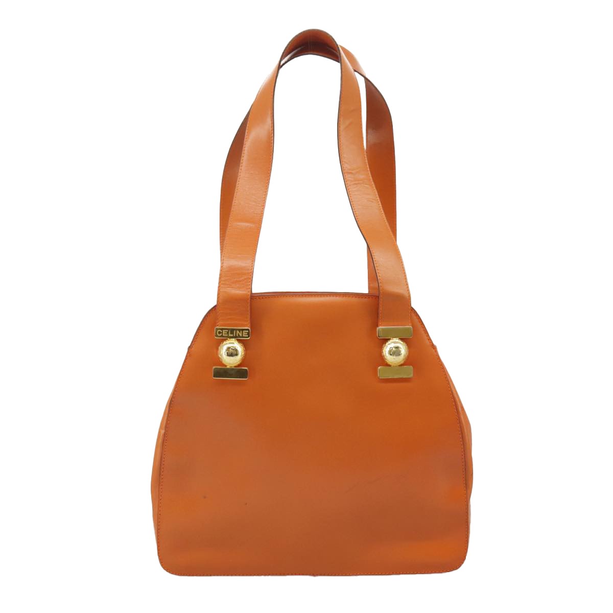 Celine Tote bag Leather, ORANGE, LEATHER, Handbag