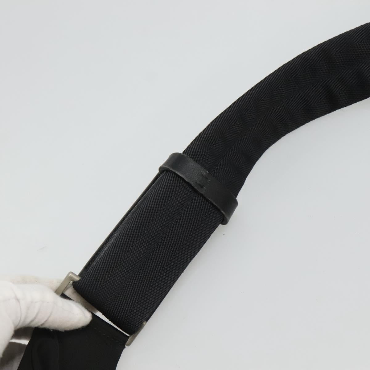 Prada Vintage Flap Messenger Bag Tessuto, BLACK, NYLON, Shoulder bag