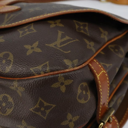 Louis Vuitton Saumur Handbag Monogram Canvas, BROWN, CANVAS, Shoulder bag