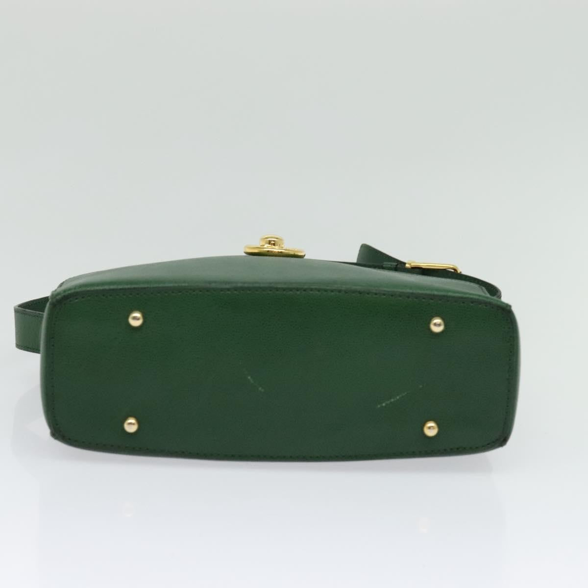Celine Shoulder Bag Leather, GREEN, LEATHER, Shoulder bag