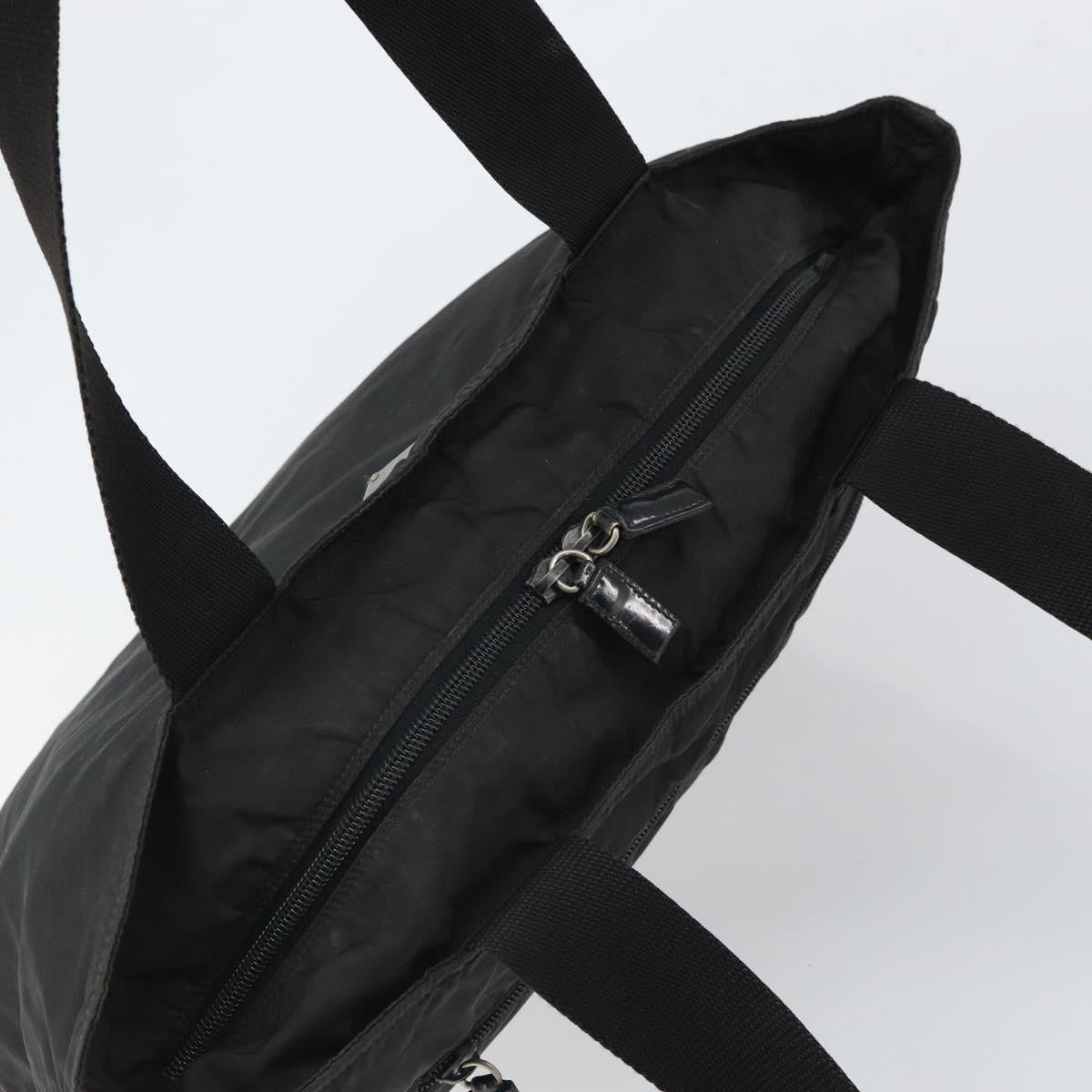 Prada Vintage Zip Tote Tessuto, BLACK, NYLON, Tote bag