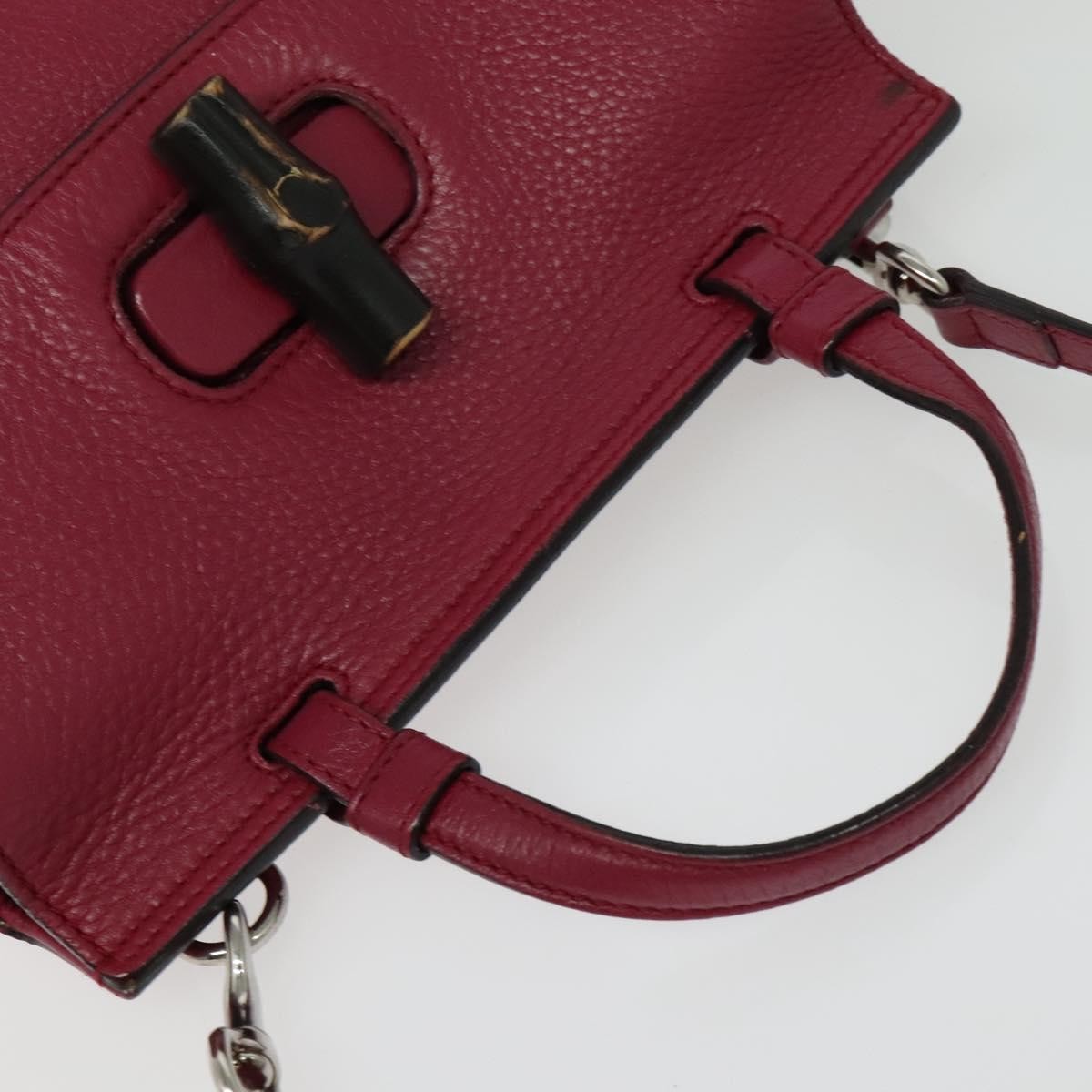 Gucci Bamboo Daily Top Handle Bag Leather, PINK, LEATHER, Handbag