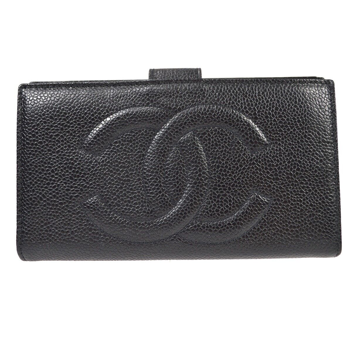 Chanel Timeless CC French Wallet Caviar, BLACK, LEATHER, Wallets