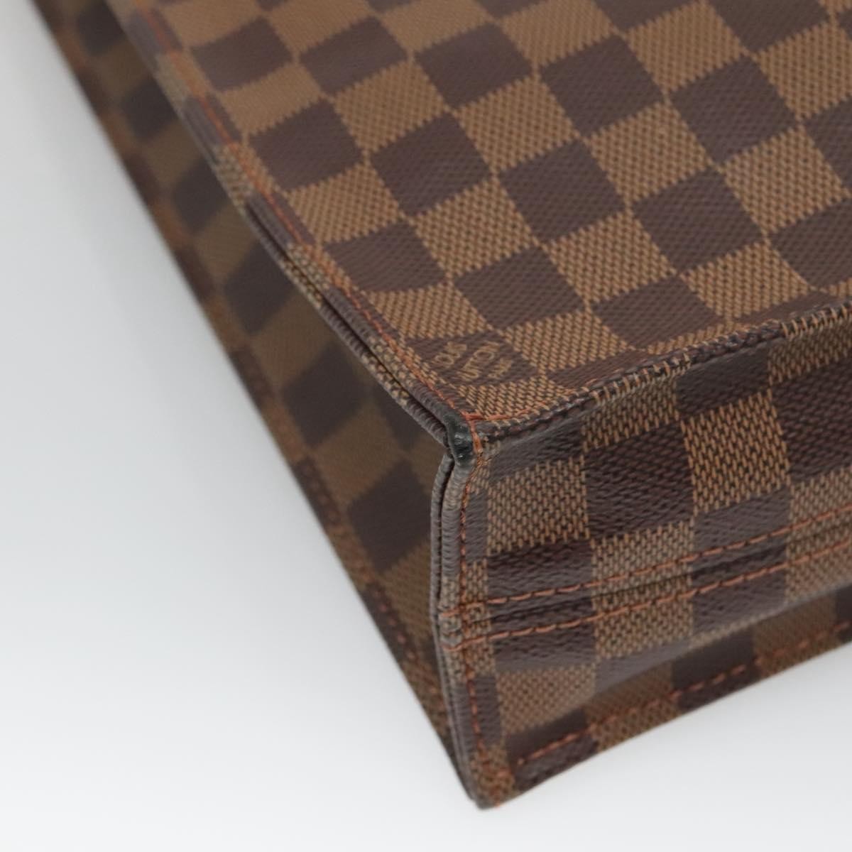Louis Vuitton Sac Plat Bag Damier, BROWN, CANVAS, Handbag