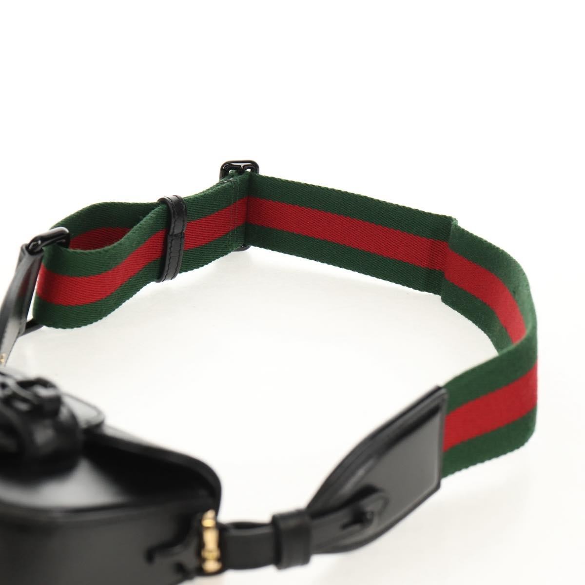 Gucci Vintage Horsebit Shoulder bag Leather, BLACK, LEATHER, Shoulder bag