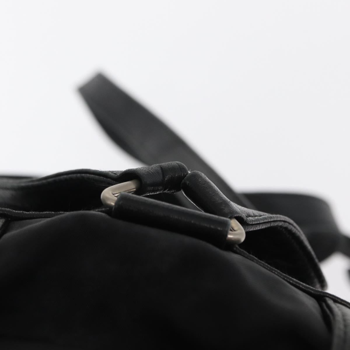 Prada Vela Double Front Pocket Backpack Tessuto with Saffiano Leather, BLACK, NYLON, Backpack