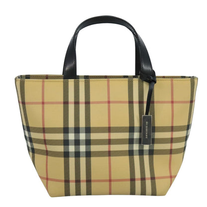 Burberry Nova Handbag Check Pattern, BEIGE, CANVAS, Handbag