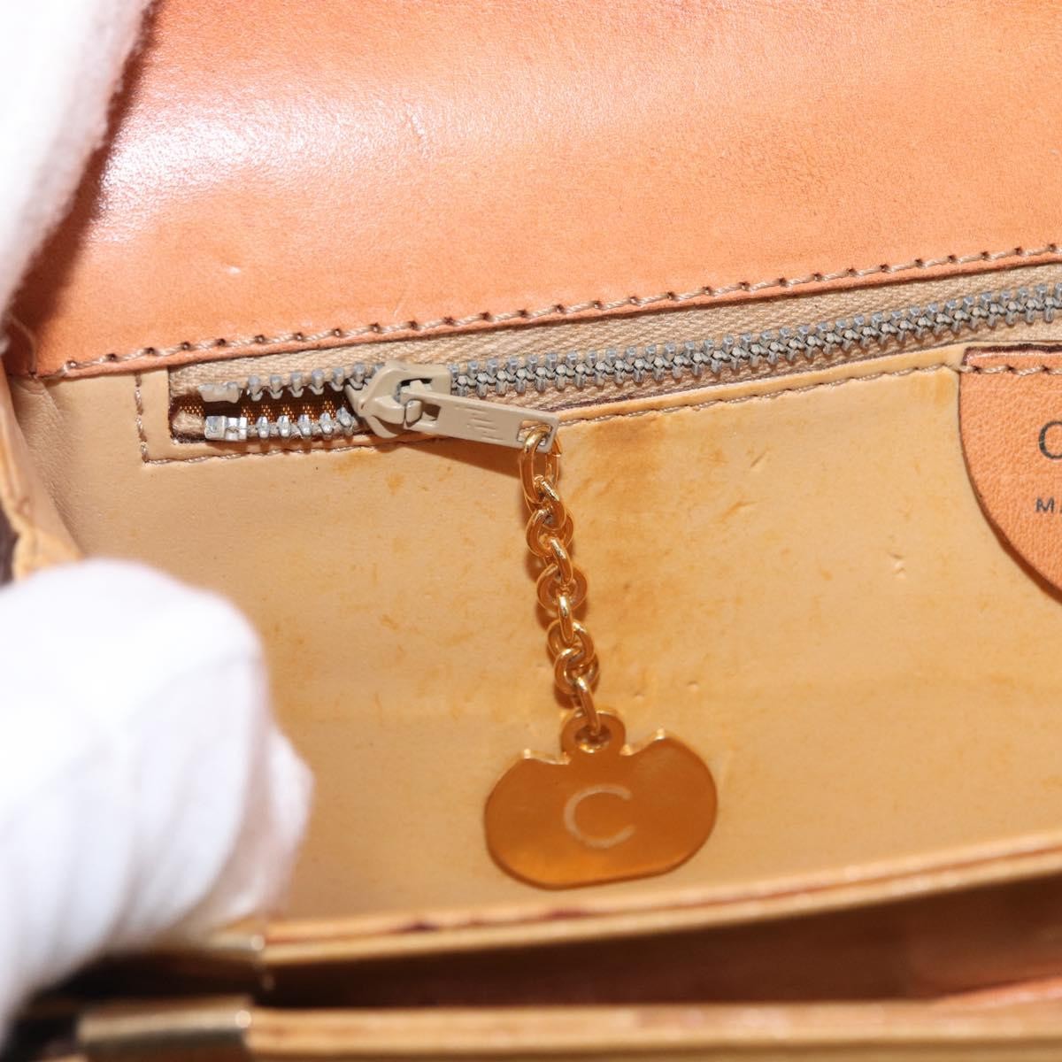 Celine Macadam Shoulder Bag PVC Leather, BROWN, CANVAS, Shoulder bag