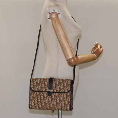 Christian Dior Vintage Trotter Crossbody Bag Diorissimo Coated Canvas, BROWN, CANVAS, Crossbody bag