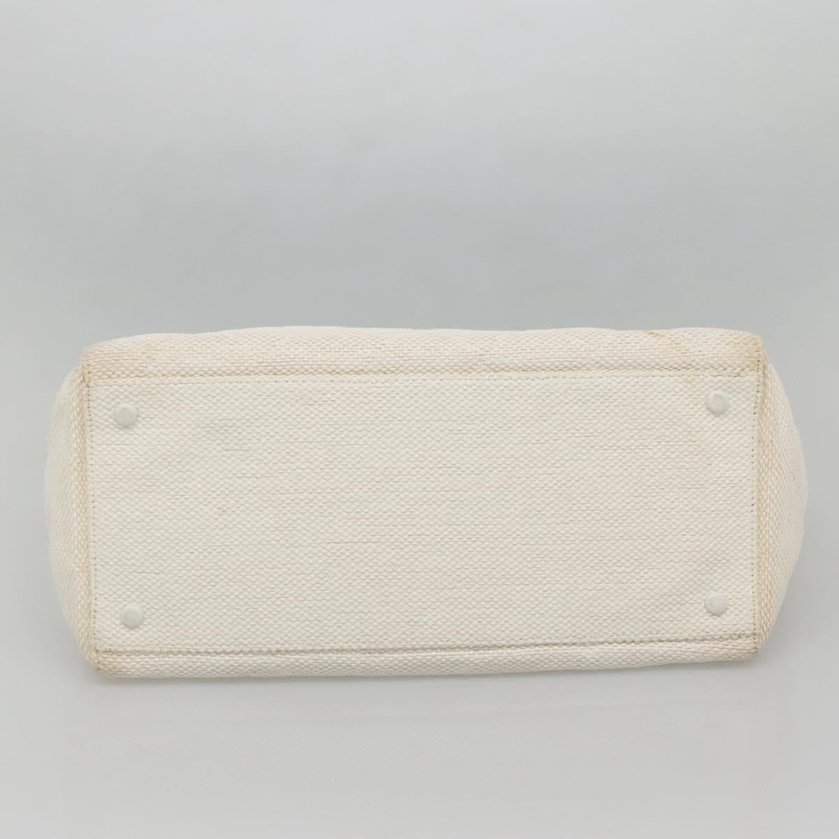 Chanel CC Resin Chain Tote Quilted Raffia, WHITE, WOOD, Tote bag