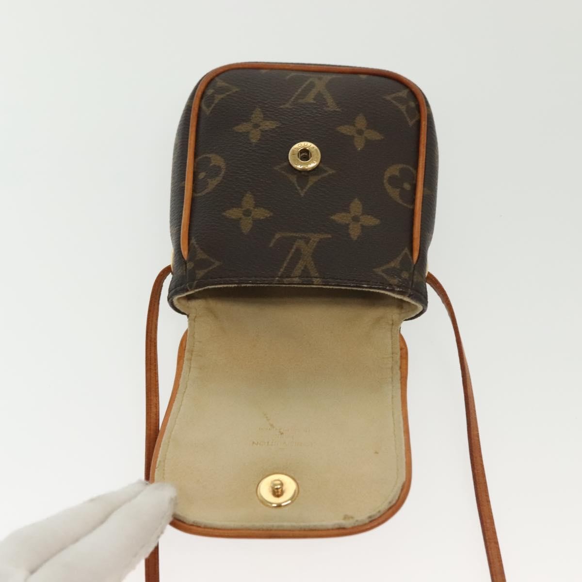 Louis Vuitton Cancun Pochette Monogram Canvas, BROWN, CANVAS, Shoulder bag