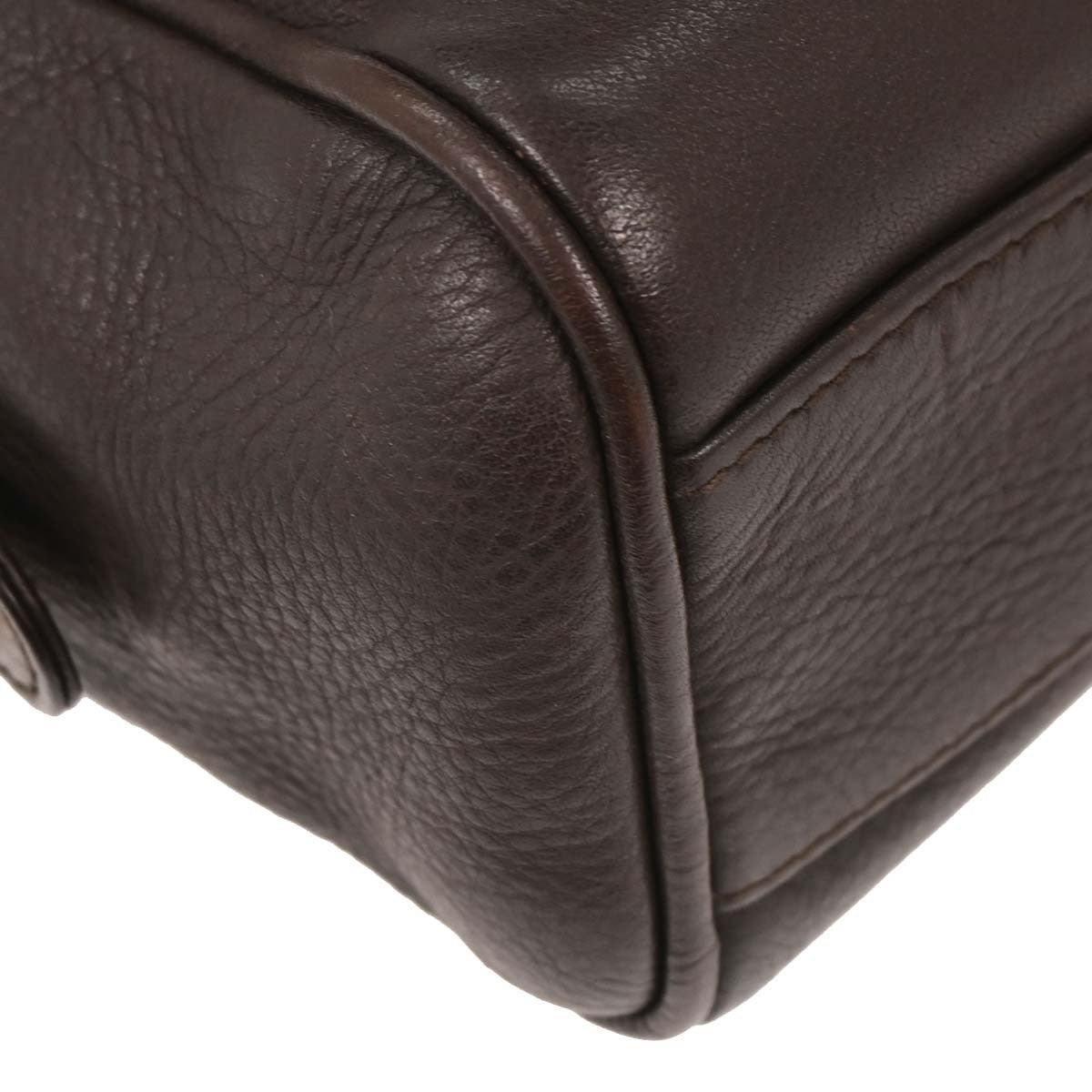 Christian Dior Vintage Handbag Leather, BROWN, LEATHER, Handbag