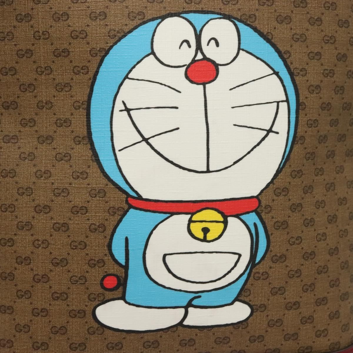 Gucci Doraemon Zip Backpack Printed Mini GG Coated Canvas, BEIGE, CANVAS, Backpack