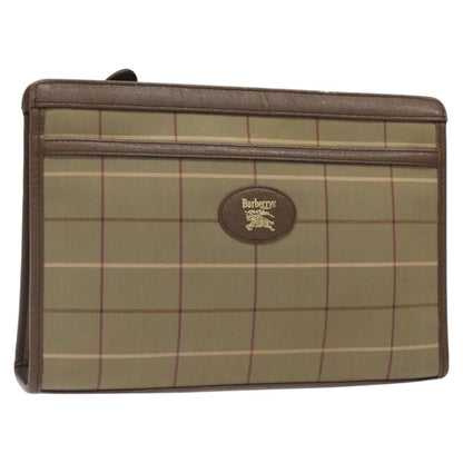 Burberry Nova check Pochette Canvas, BEIGE, CANVAS, Clutche & pouche