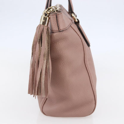 Gucci Soho Zip Tote Leather, PINK, LEATHER, Tote bag