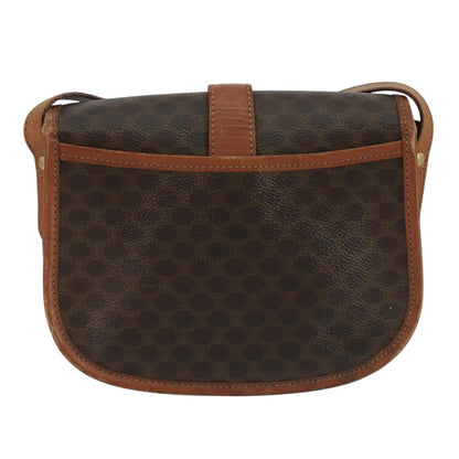 Celine Macadam Shoulder Bag PVC Leather, BROWN, CANVAS, Shoulder bag