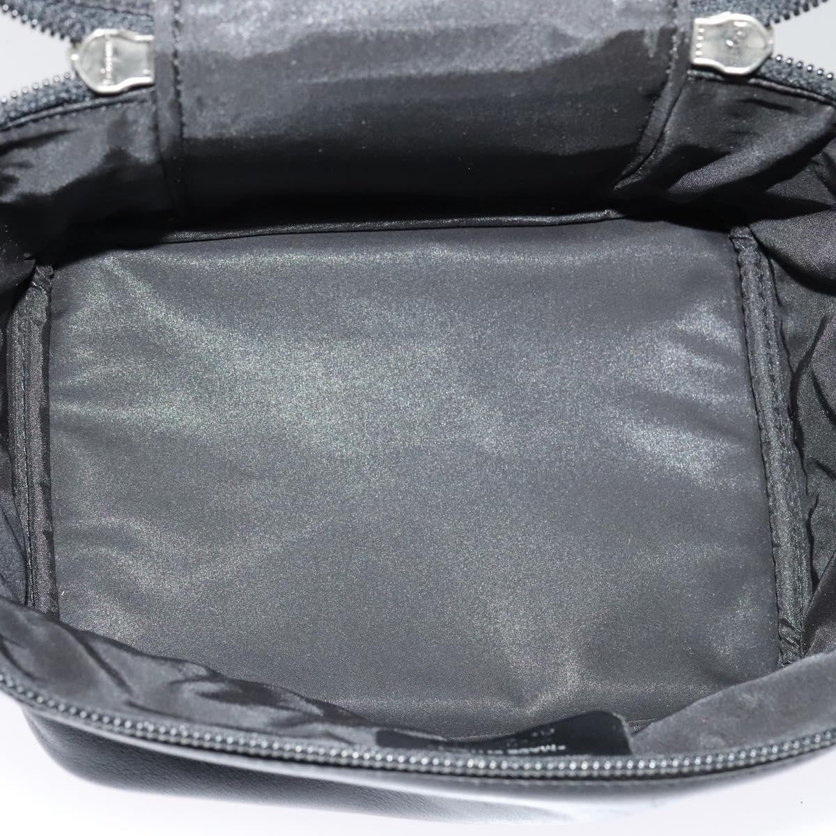 Salvatore Ferragamo Vintage Gancini Pochette Leather, BLACK, LEATHER, Handbag