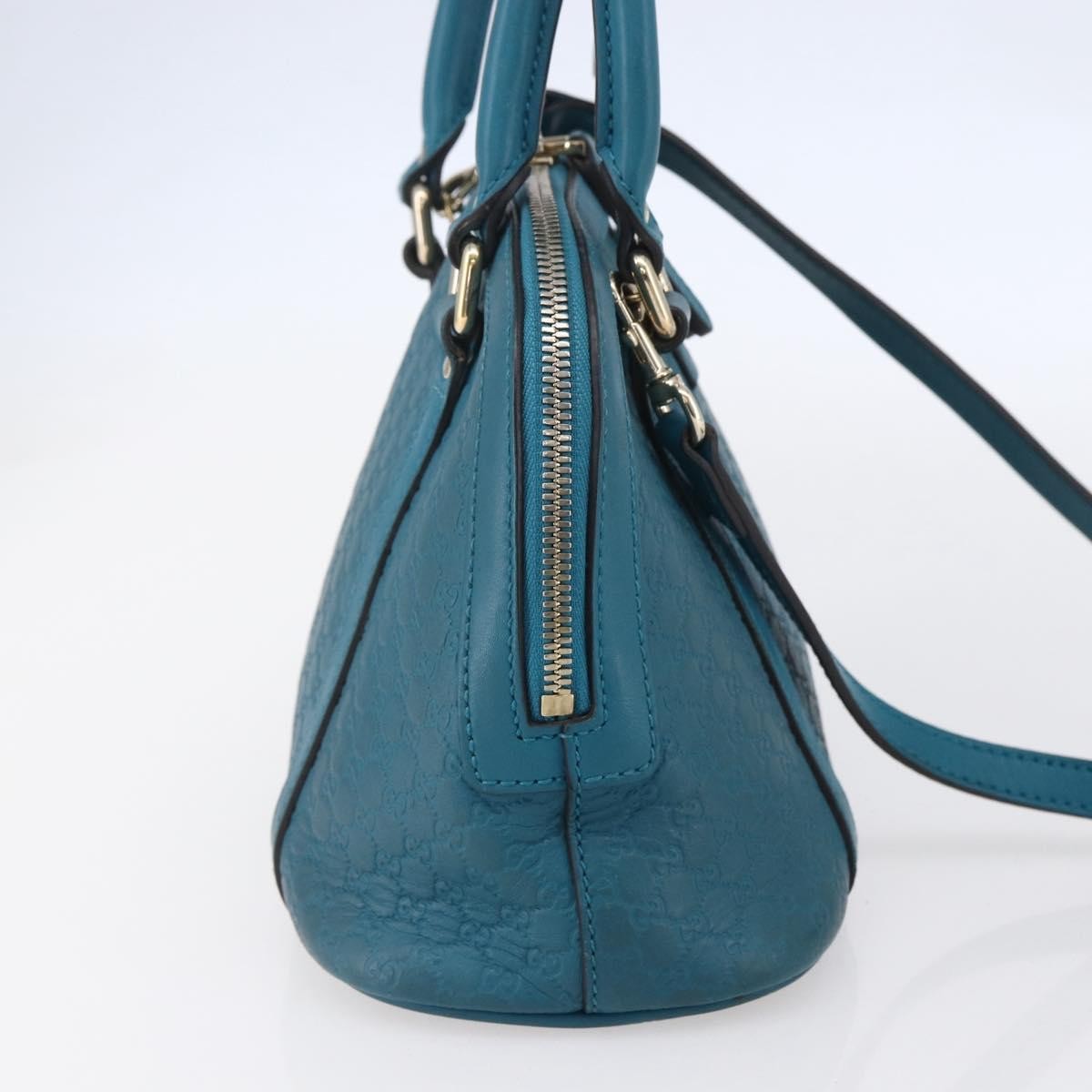 Gucci Convertible Dome Satchel Guccissima Leather, TURQUOISE, LEATHER, Handbag
