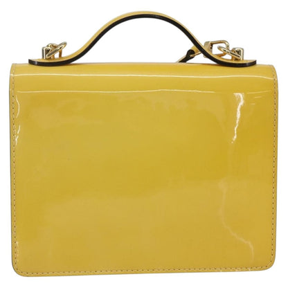 Louis Vuitton Monceau Handbag Vernis, Yellow, Patent Leather, Handbag