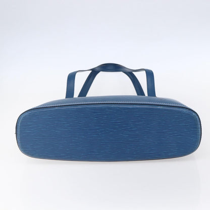Louis Vuitton Lussac Handbag Epi Leather, BLUE, LEATHER, Shoulder bag