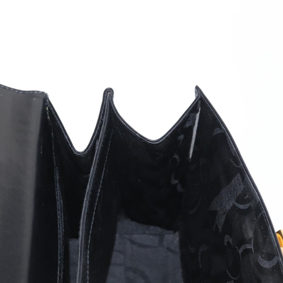 Salvatore Ferragamo Convertible Top Handle Bag Leather, BLACK, LEATHER, Handbag