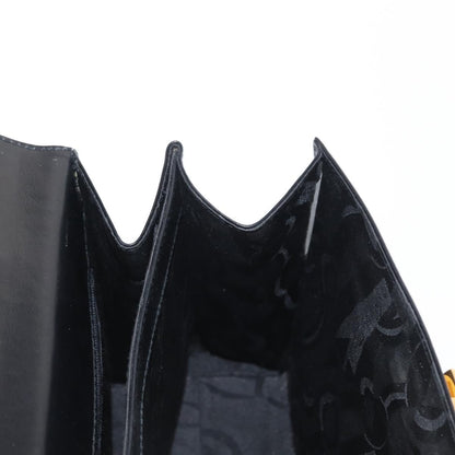 Salvatore Ferragamo Convertible Top Handle Bag Leather, BLACK, LEATHER, Handbag