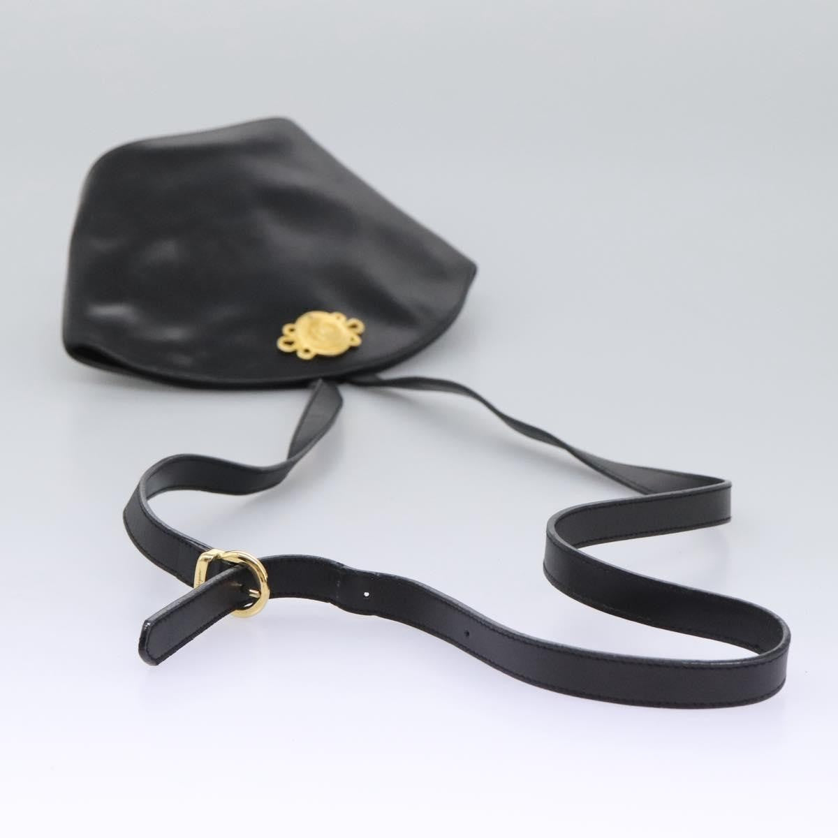 Salvatore Ferragamo Vintage Shoulder Bag Leather, BLACK, LEATHER, Shoulder bag