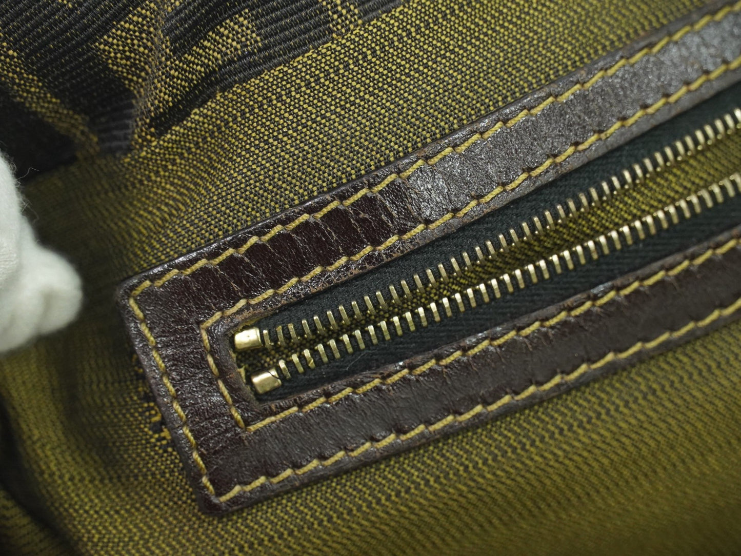 Fendi Vintage Zucca Handbag Zucca, BROWN, CANVAS, Handbag