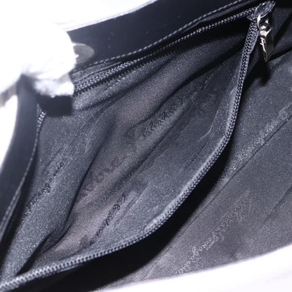 Salvatore Ferragamo Vintage Shoulder Bag Nylon, Gray, Nylon, Shoulder Bag