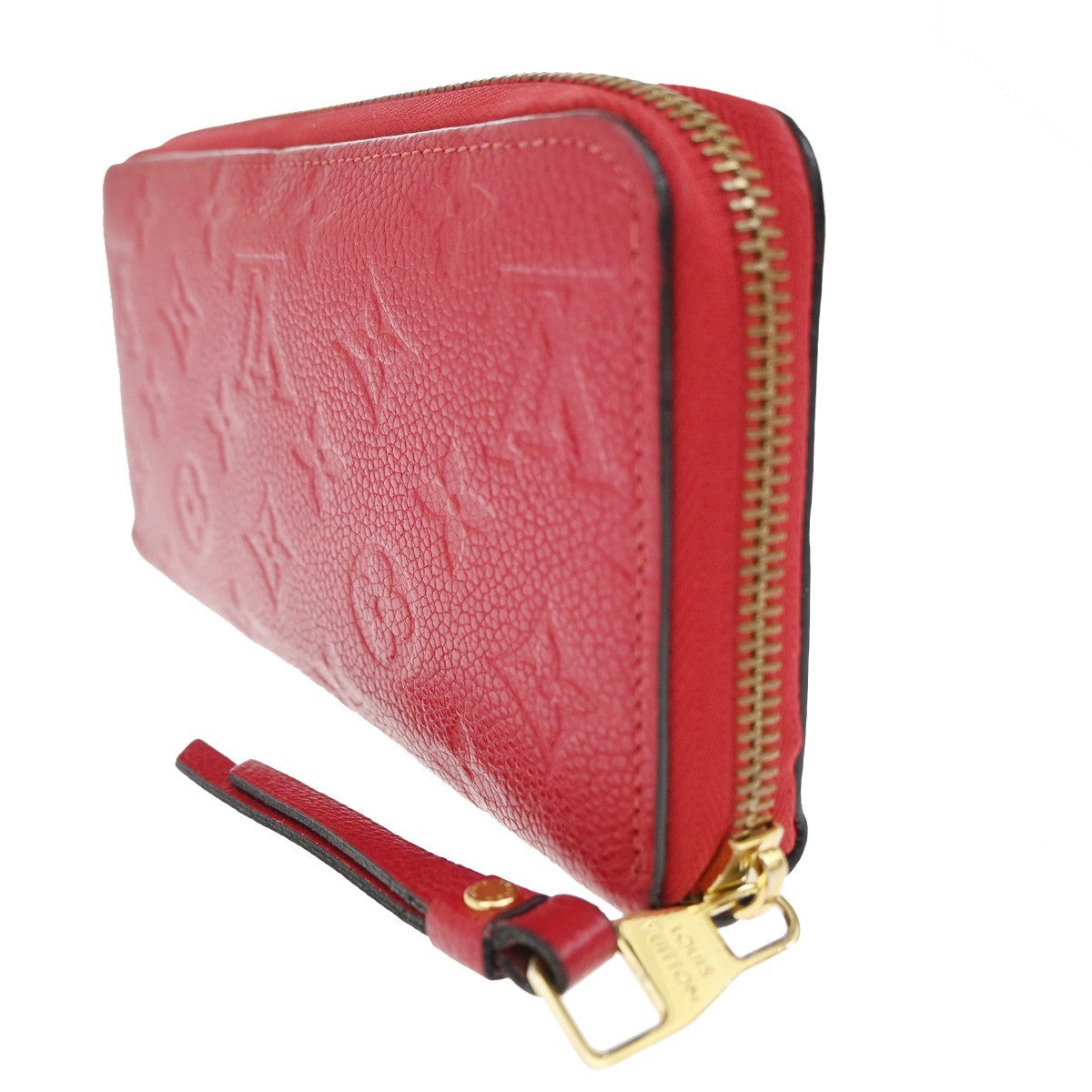 Louis Vuitton Zippy Wallet NM Leather Empreinte, RED, LEATHER, Wallets