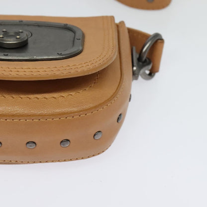 Celine Shoulder Bag Leather, BEIGE, LEATHER, Shoulder bag