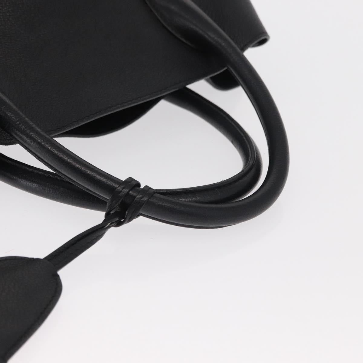 Christian Dior Open Bar Bag Leather, BLACK, LEATHER, Handbag