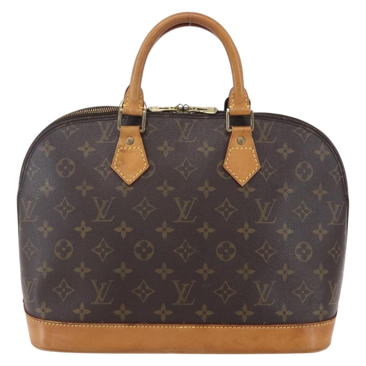 Louis Vuitton Alma Handbag Monogram Canvas, BROWN, CANVAS, Handbag