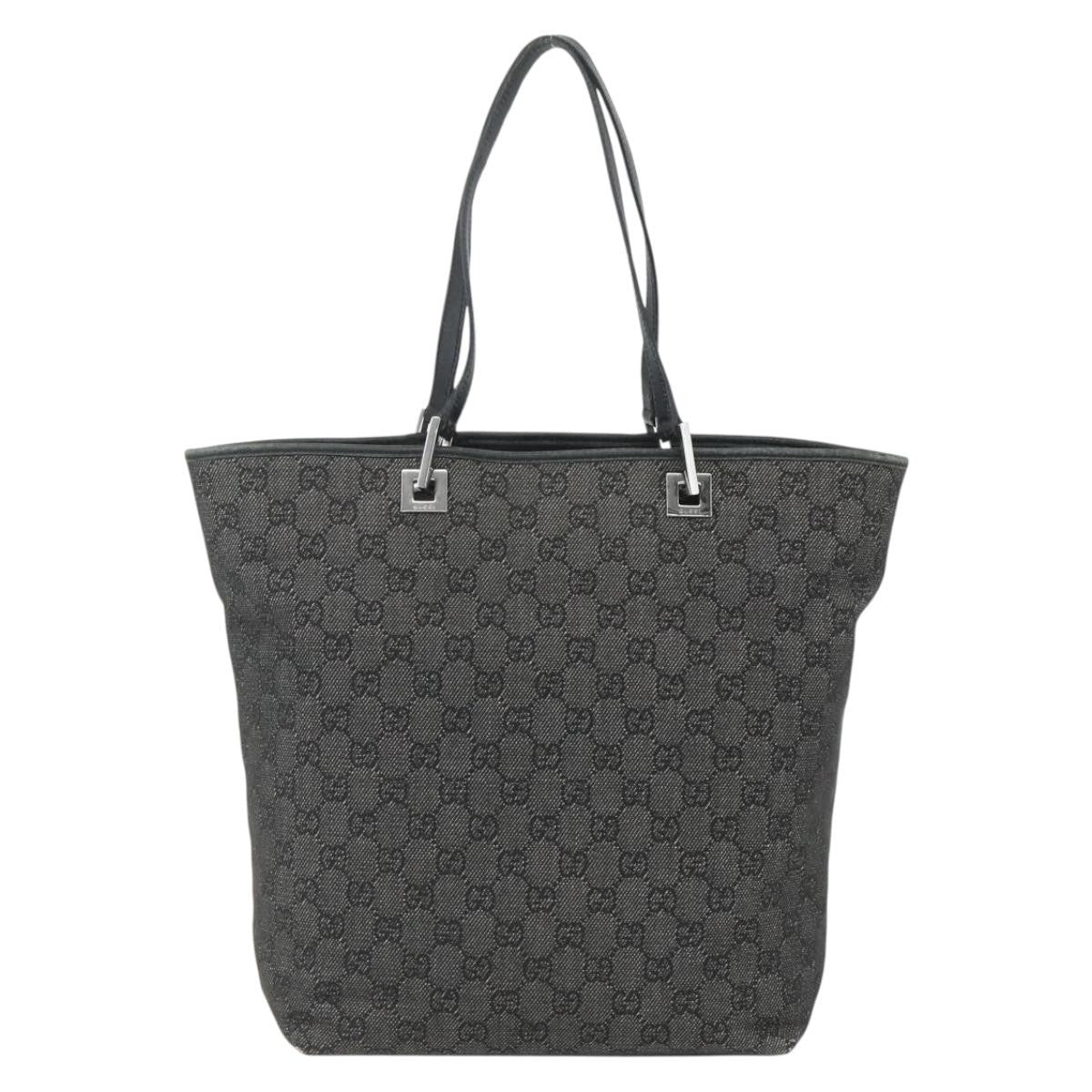Gucci Vintage Bucket Shopping Tote GG Canvas, BLACK, CANVAS, Tote bag