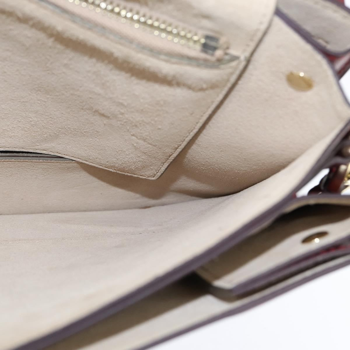 Chloe Faye Shoulder Bag Leather and Suede, RED, SUEDE, Shoulder bag