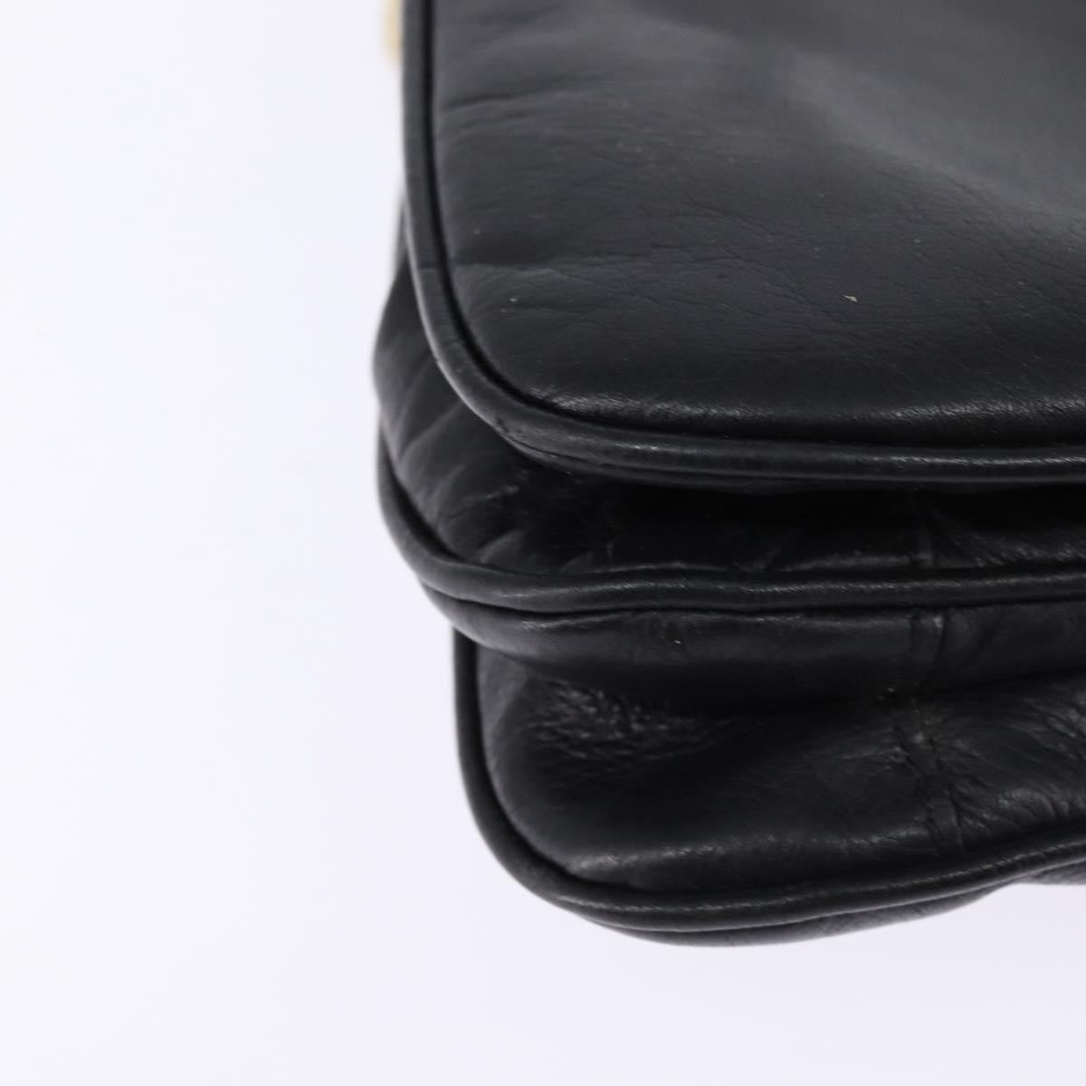Celine Shoulder Bag Leather, BLACK, LEATHER, Shoulder bag