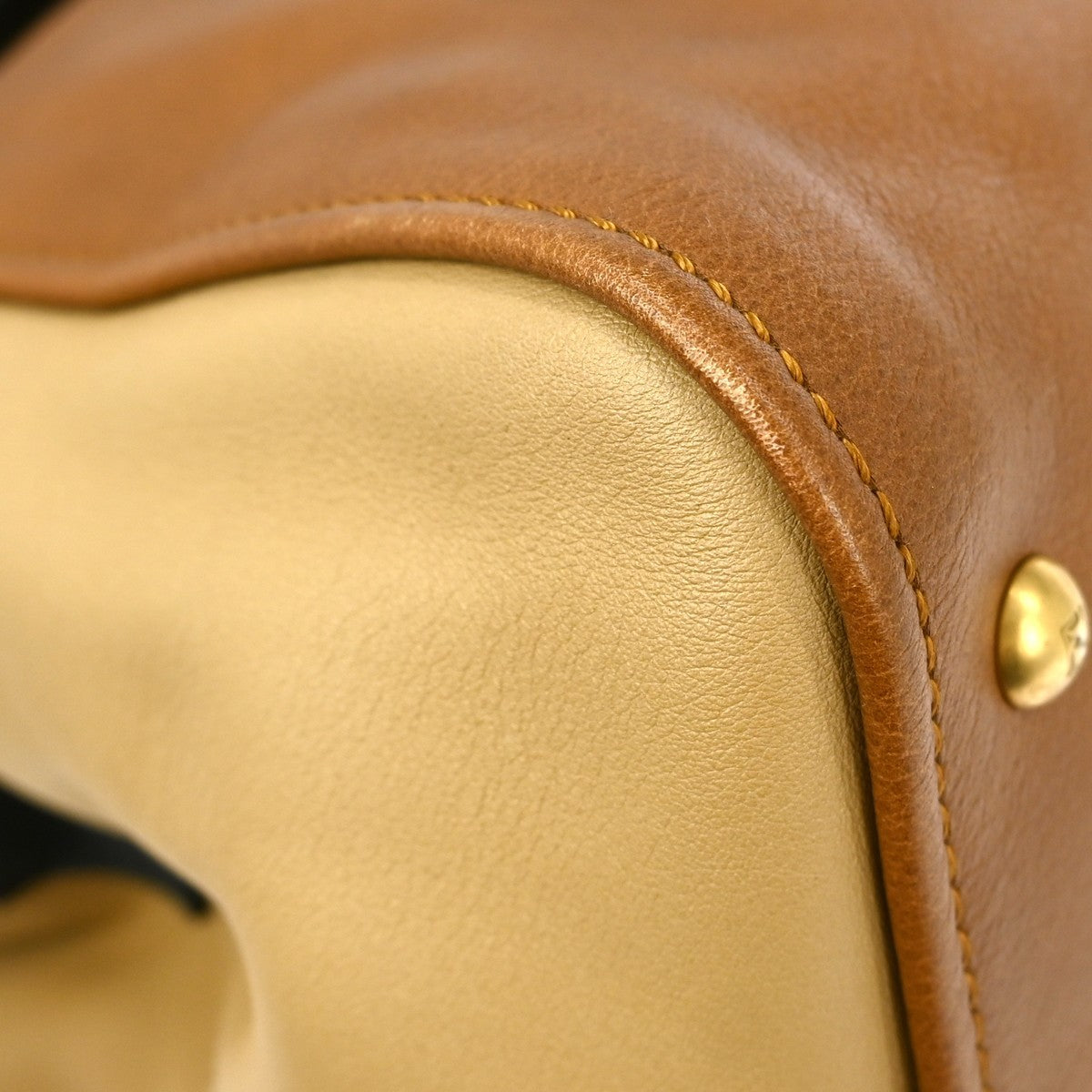 Fendi Chameleon Satchel Leather, BROWN, LEATHER, Handbag