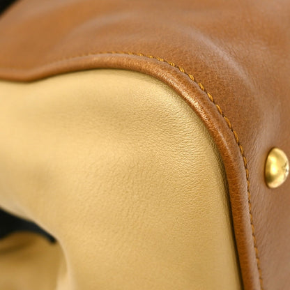 Fendi Chameleon Satchel Leather, BROWN, LEATHER, Handbag