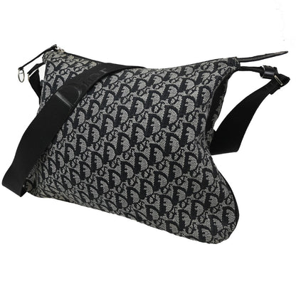 Christian Dior Vintage Trotter Messenger Bag Diorissimo Canvas, BLACK, CANVAS, Shoulder bag