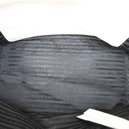 Prada Vintage Tote Leather, WHITE, LEATHER, Tote bag