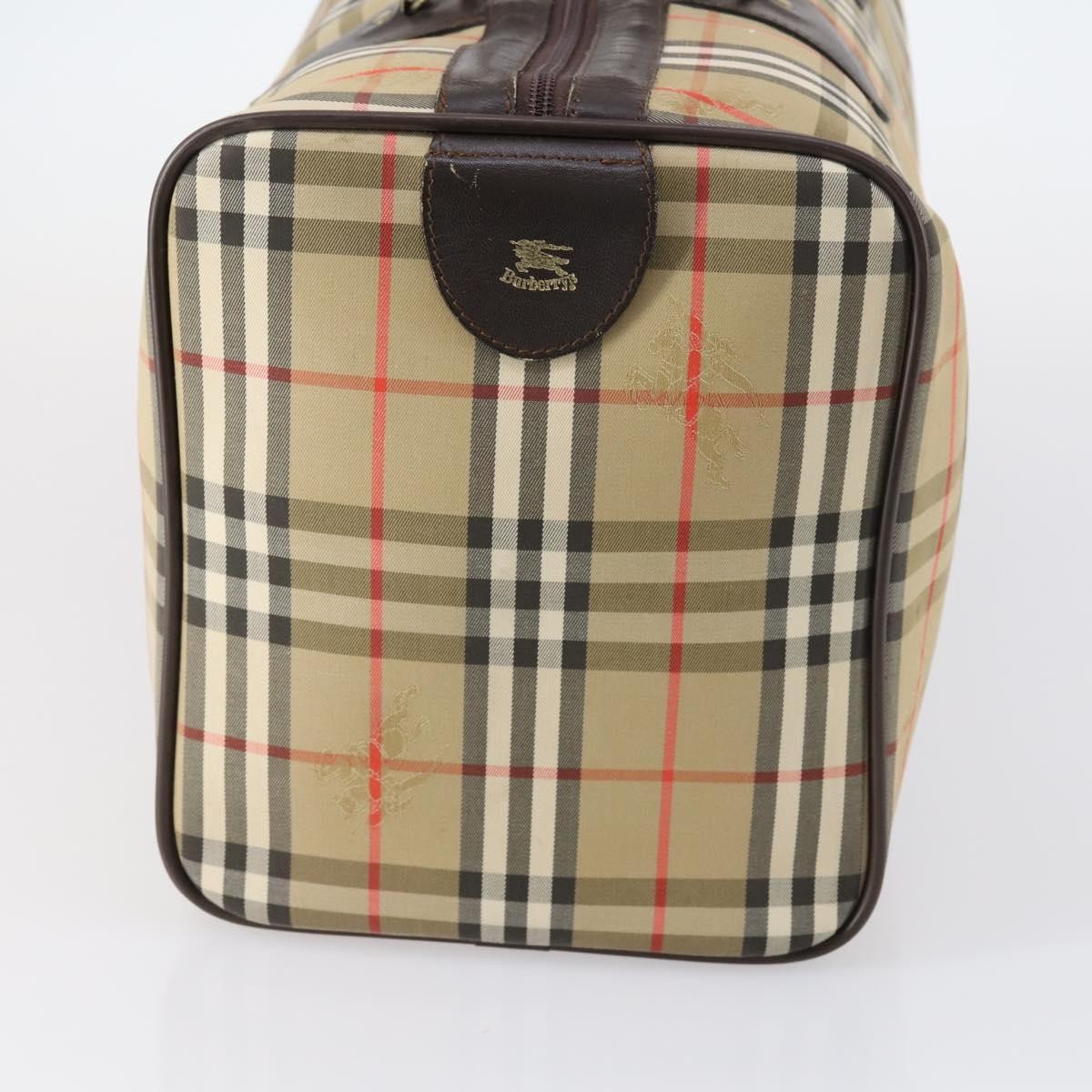 Burberry Vintage Duffle Bag Haymarket Canvas, BEIGE, CANVAS, Travel bag