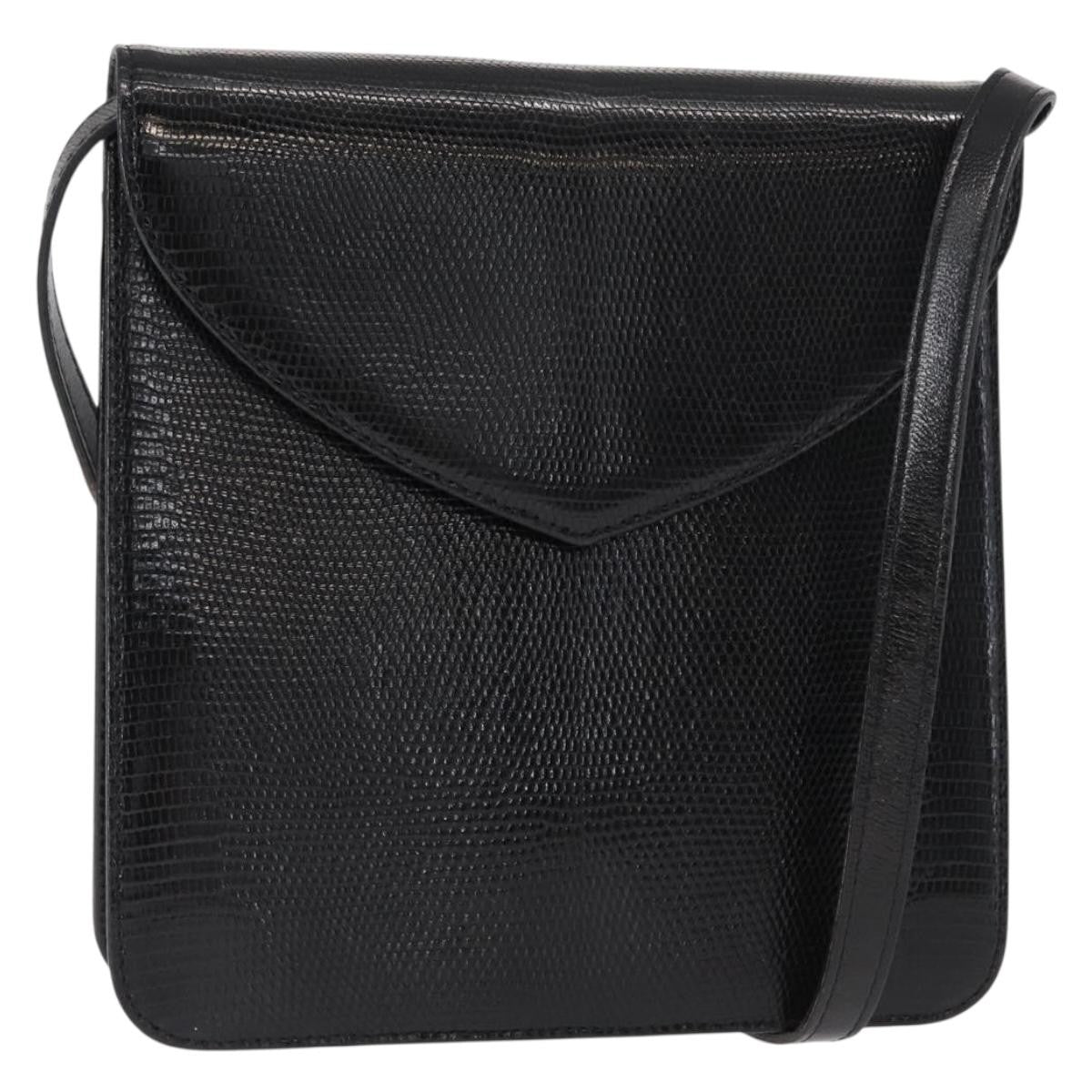 Saint Laurent Vintage Shoulder Bag Leather, BLACK, LEATHER, Shoulder bag