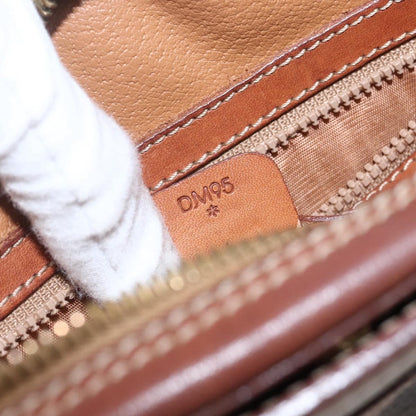 Celine Vintage Macadam Shoulder Bag Canvas and Leather, BROWN, CANVAS, Shoulder bag