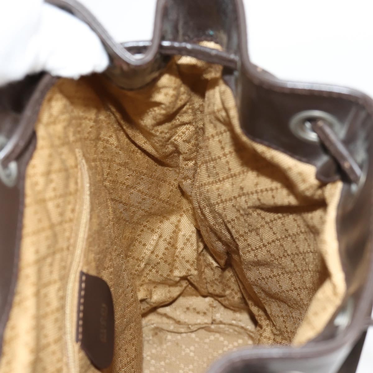 Gucci Vintage Bamboo Sling Backpack Nylon, BROWN, NYLON, Backpack