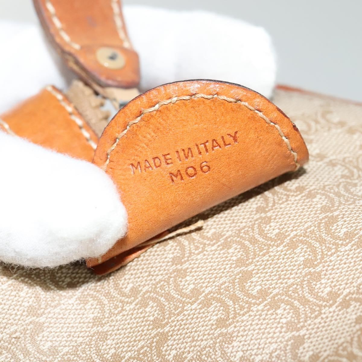 Celine Macadam Handbag Macadam with leather, BEIGE, CANVAS, Handbag