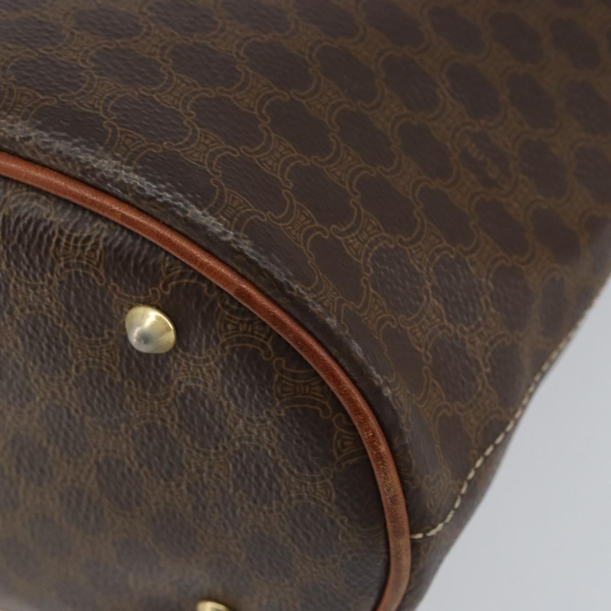 Celine Vintage Macadam Tote bag Canvas, BROWN, CANVAS, Tote bag