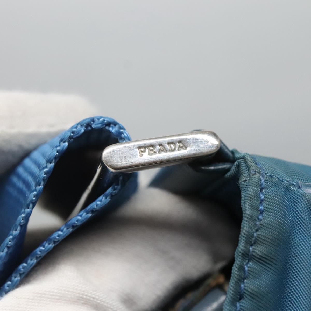 Prada Flat Messenger Bag Tessuto, BLUE, NYLON, Shoulder bag