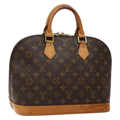 Louis Vuitton Alma Handbag Monogram Canvas, BROWN, CANVAS, Handbag