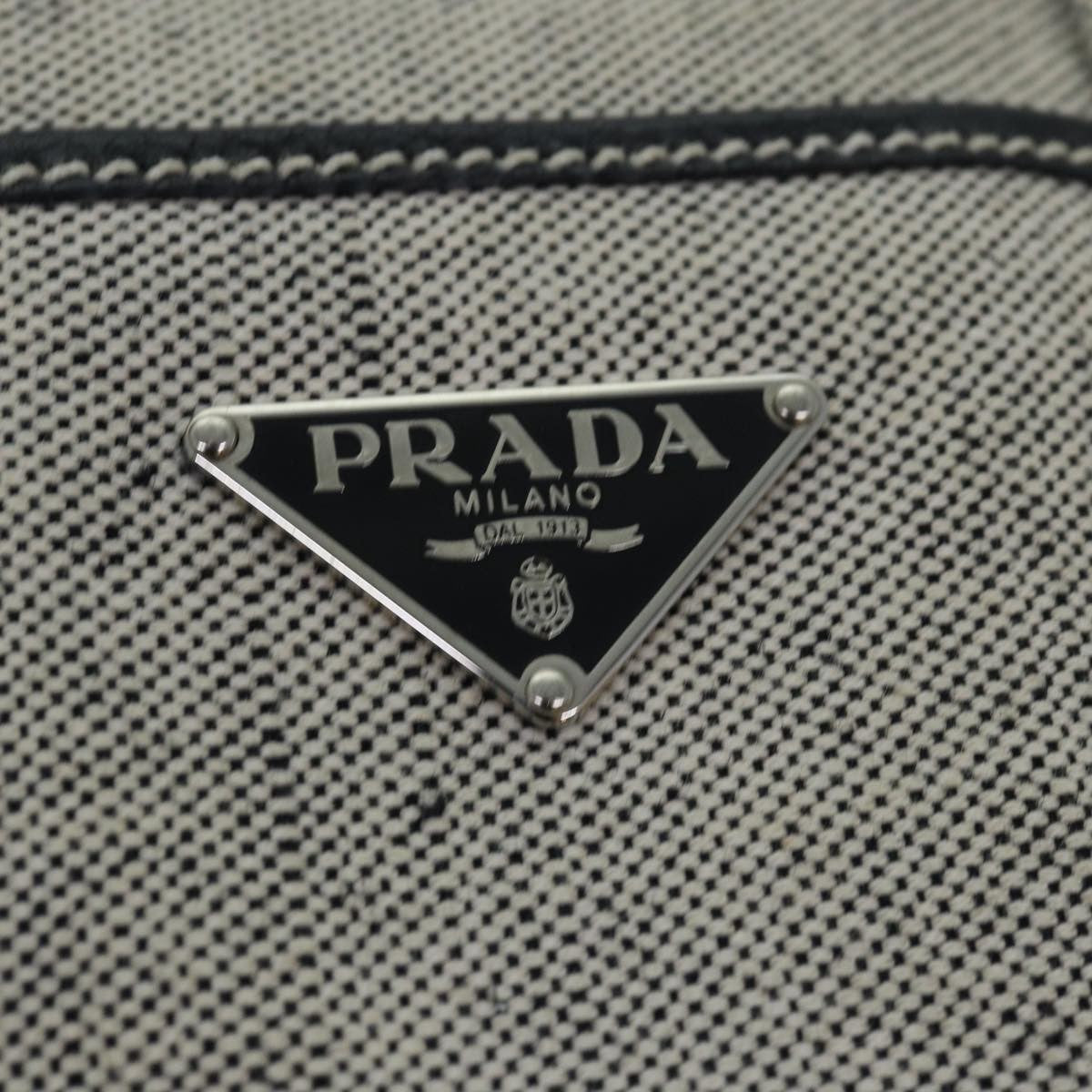 Prada Vintage Handbag Canvas, GRAY, CANVAS, Handbag