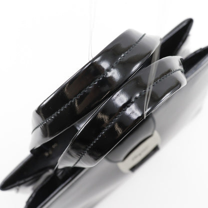 Salvatore Ferragamo Convertible Vara Bow Tote Patent Leather, BLACK, PATENT_LEATHER, Handbag